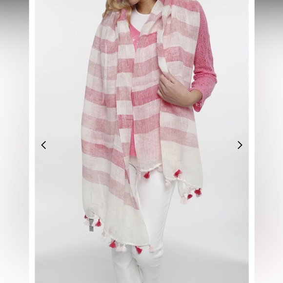 Gauzy, Sheer, Lightweight, Tasseled Summer Shawl/Scarf by in 2 INCASHMERE - Picture 3 of 7